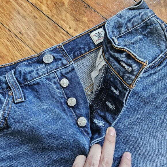 Levi’s W27 Selvedge Denim Shorts – White Oak Cone Mills, High Waist Button Fly - Picture 4 of 8